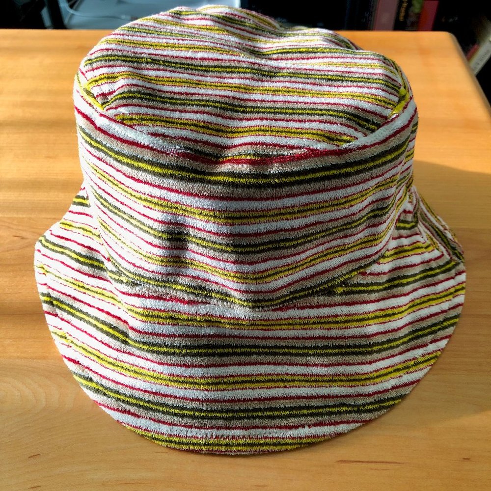 Handmade Striped French Terry Bucket Hat